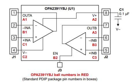 原理图 - Texas Instruments OPA2391DSBGAEVM评估模块