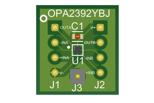 Texas Instruments OPA2392DSBGA-EVM评估板
