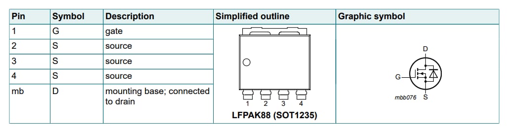原理图 - Nexperia 36V直流电机用50V/55V MOSFET