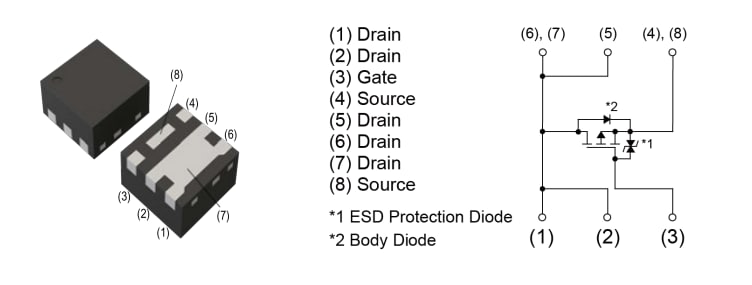 位置电路 - ROHM Semiconductor RV5x040小信号MOSFET