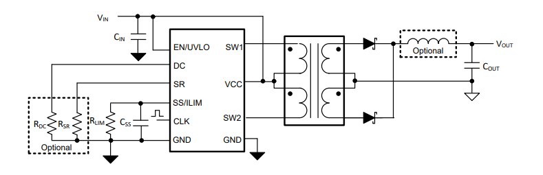 原理图 - Texas Instruments SN6507/SN6507-Q1推挽式变压器驱动器