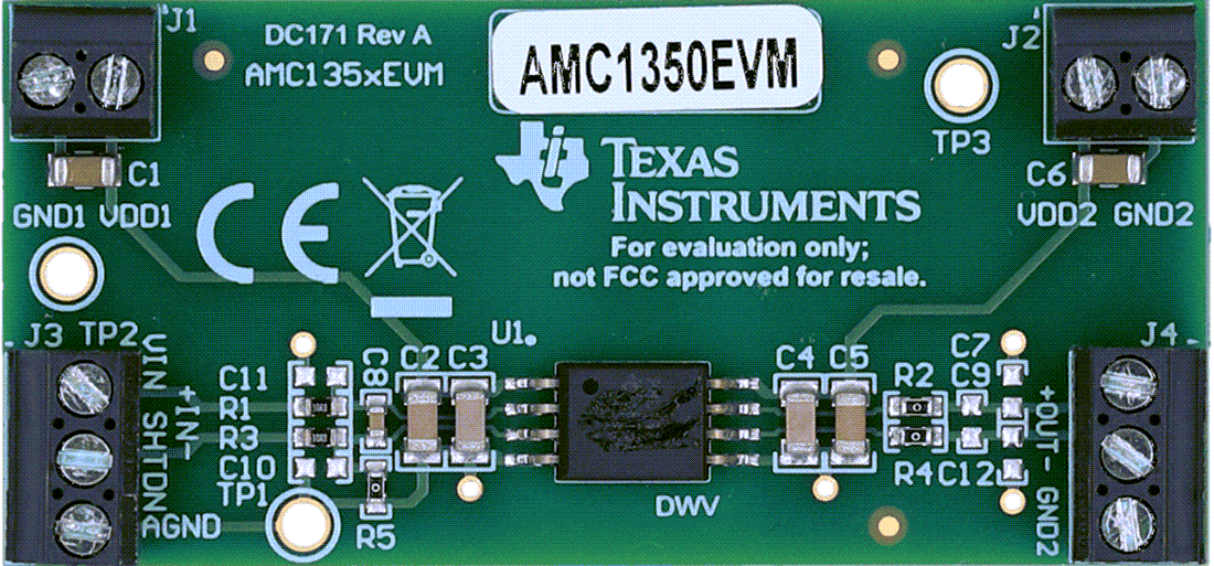 机械图纸 - Texas Instruments AMC1350EVM/AMC1351EVM评估模块