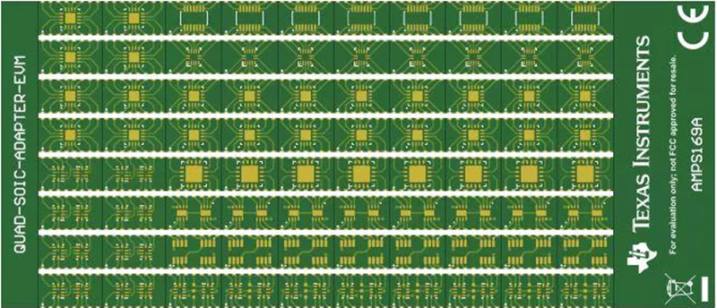 机械图纸 - Texas Instruments SURFACE-MOUNT-ADAPTER-EVM评估模块