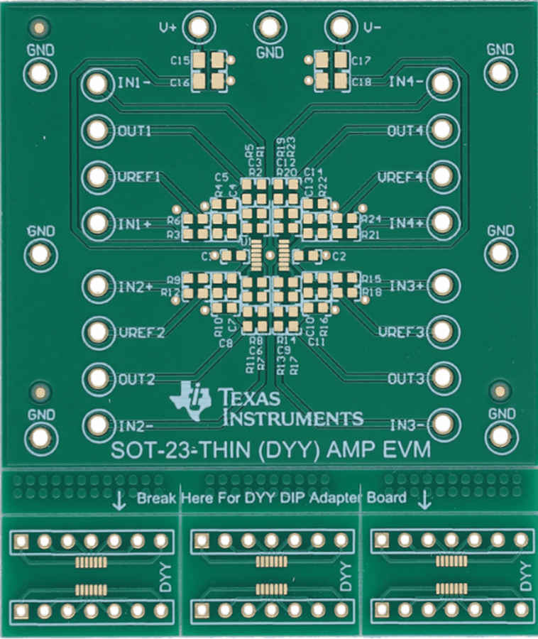 机械图纸 - Texas Instruments DYY-AMP-EVM运算放大器评估模块 (EVM)