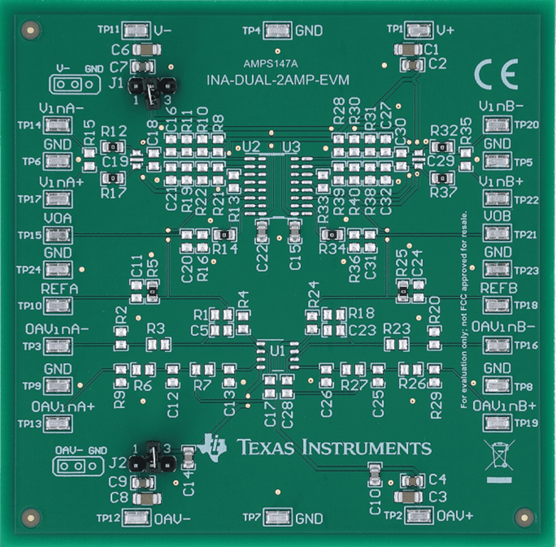 机械图纸 - Texas Instruments INA-DUAL-2AMP-EVM INA评估模块 (EVM)