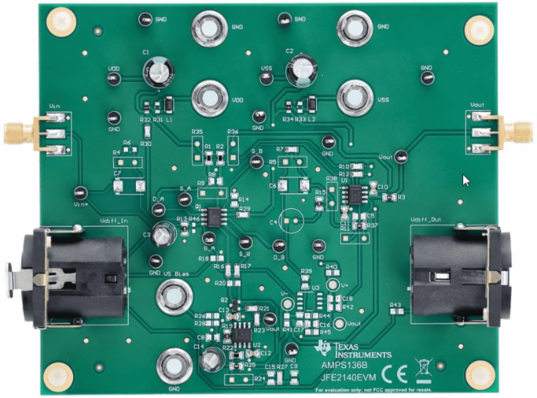 Texas Instruments JFE2140EVM JFET评估模块 (EVM)