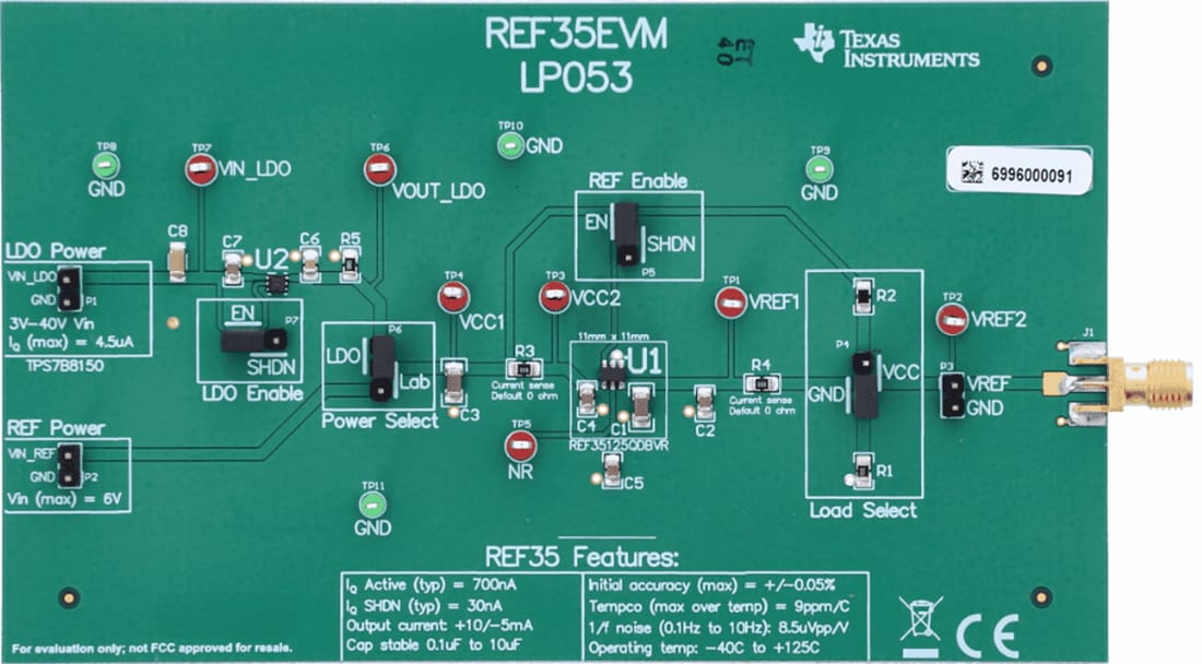 机械图纸 - Texas Instruments REF35电压基准评估模块