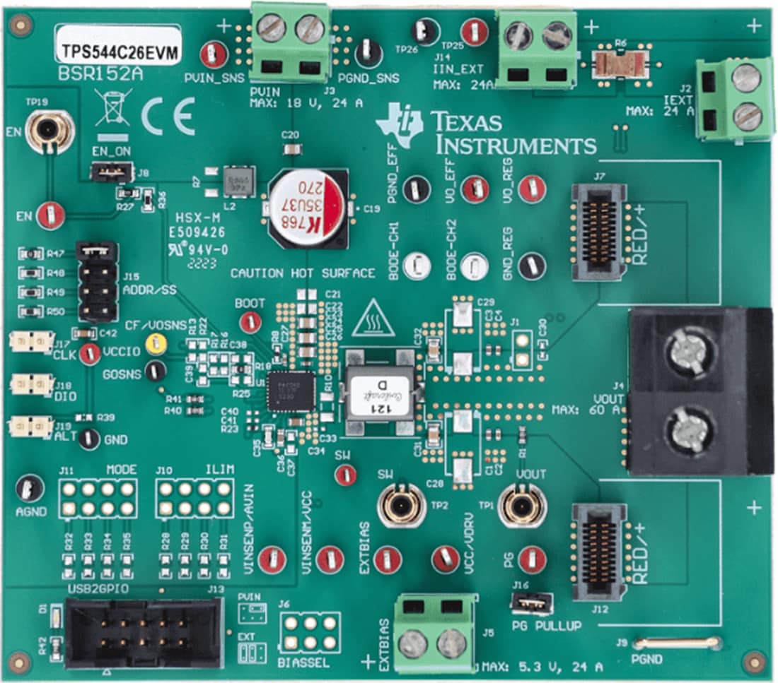机械图纸 - Texas Instruments TPS544C26EVM转换器评估模块