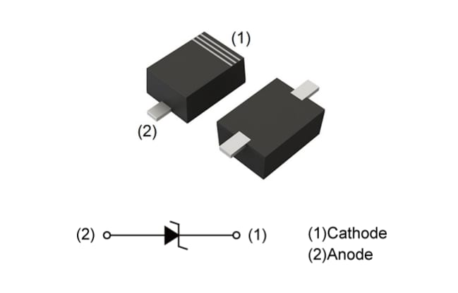 应用电路图 - ROHM Semiconductor UFZVTE-17xx齐纳二极管