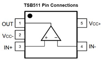原理图 - STMicroelectronics TSB511/TSB512/TSB514 6MHz运算放大器