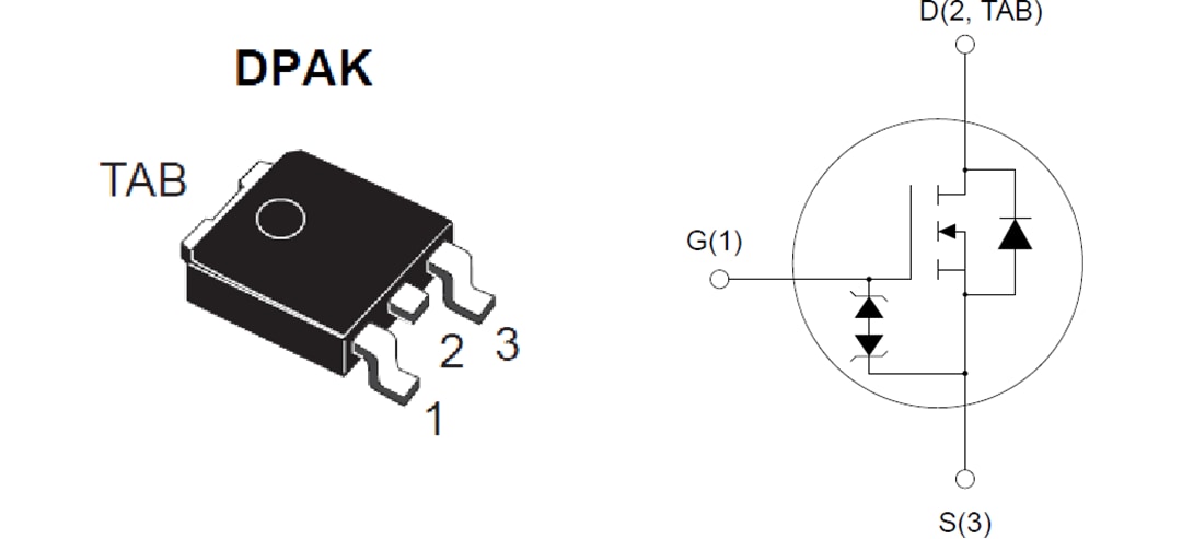 原理图 - STMicroelectronics STD80N240K6 800V 16A MDmesh K6功率MOSFET