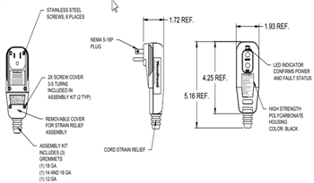 机械图纸 - Molex 超级防水型插头和连接器