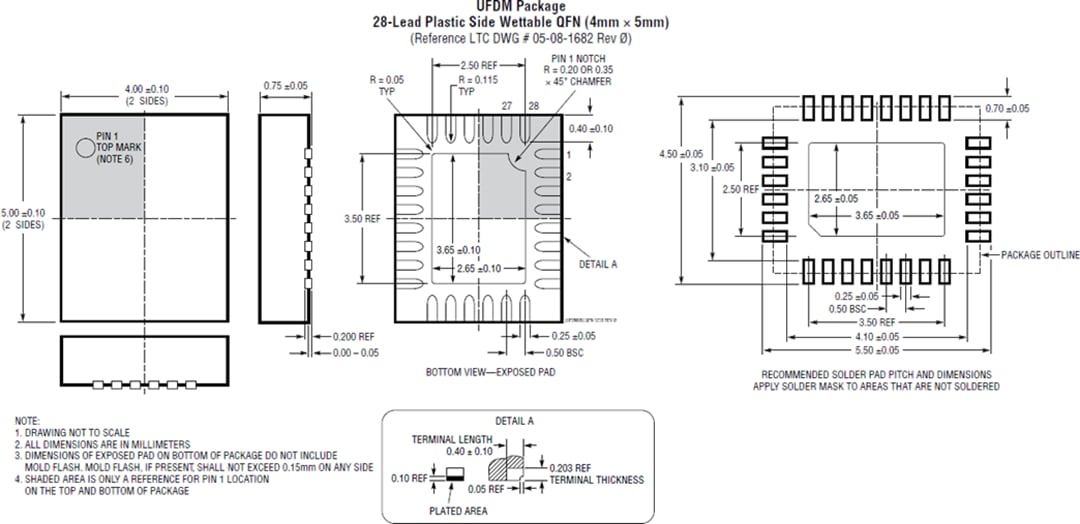 机械图纸 - Analog Devices Inc. LT8355-1双LED控制器带可扩展调光功能