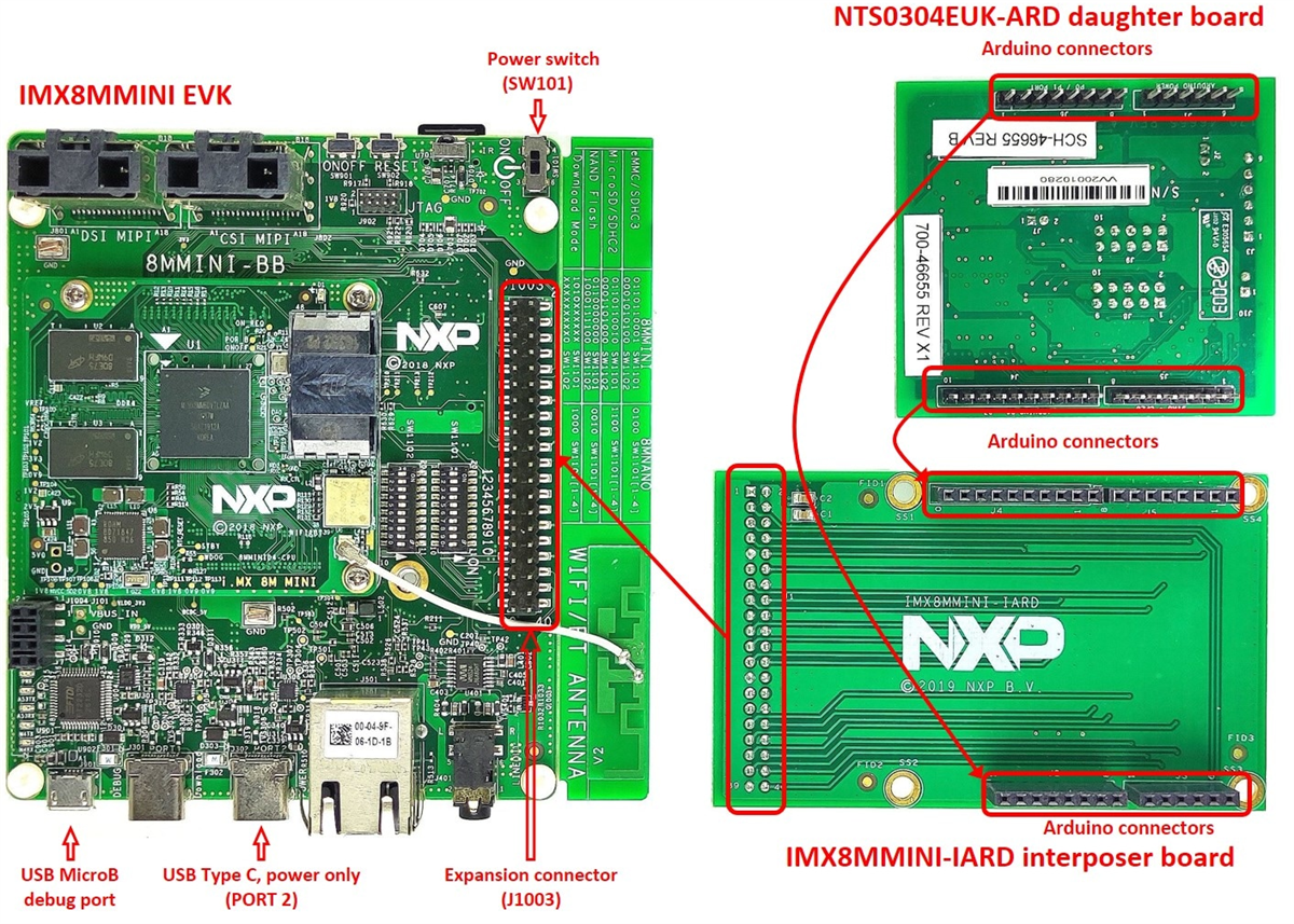 NXP Semiconductors NTS0304EUK-ARD电平转换器评估板