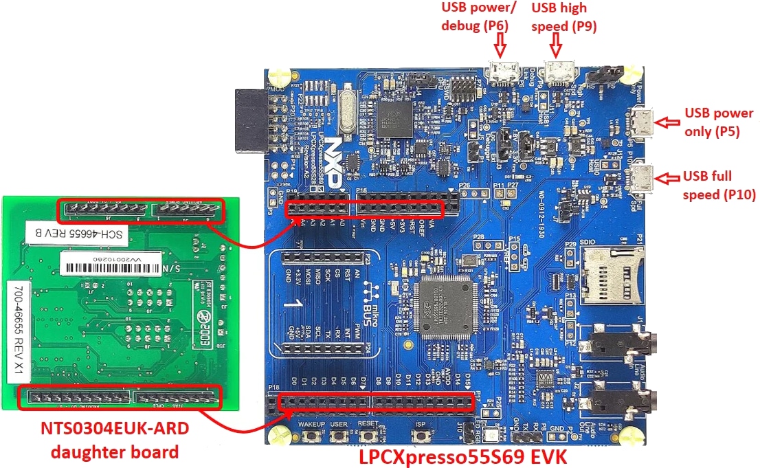 NXP Semiconductors NTS0304EUK-ARD电平转换器评估板