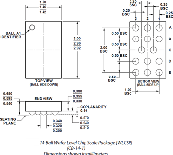 机械图纸 - Analog Devices Inc. ADA4505微功耗放大器