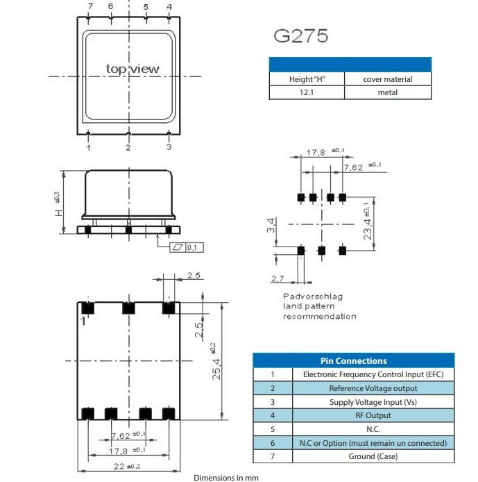 机械图纸 - Microchip Technology OX-221恒温晶振