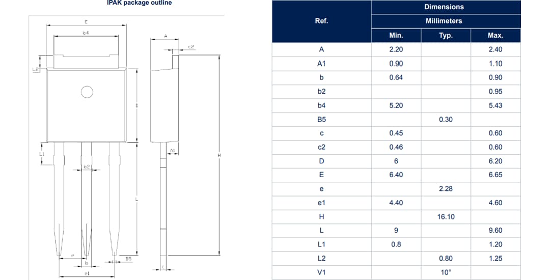 机械图纸 - STMicroelectronics X040敏感栅极SCR和Z040三端双向可控硅