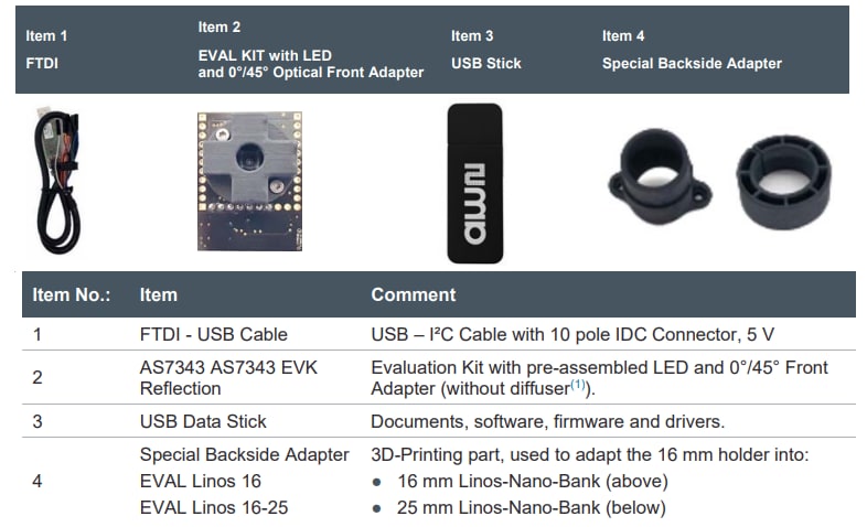 ams OSRAM AS7343传感器反射评估套件