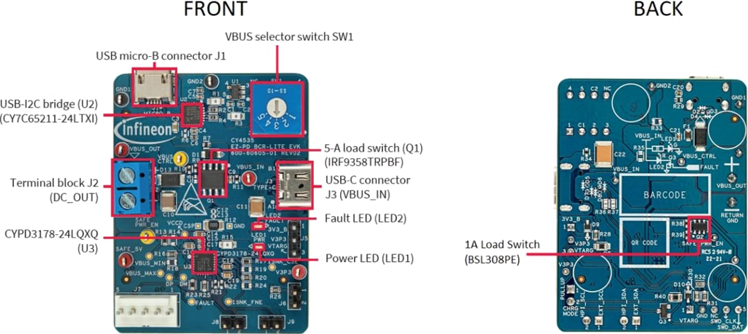 Infineon Technologies CY4535 EZ-PD™ BCR LITE评估套件
