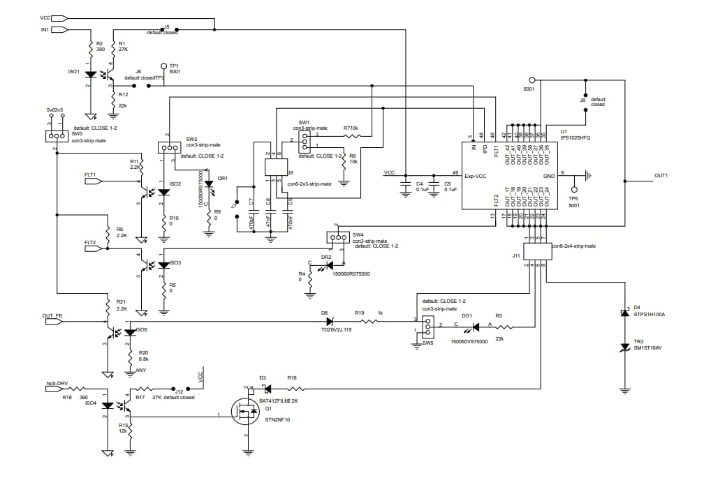 原理图 - STMicroelectronics STEVAL-IFP040V1扩展板