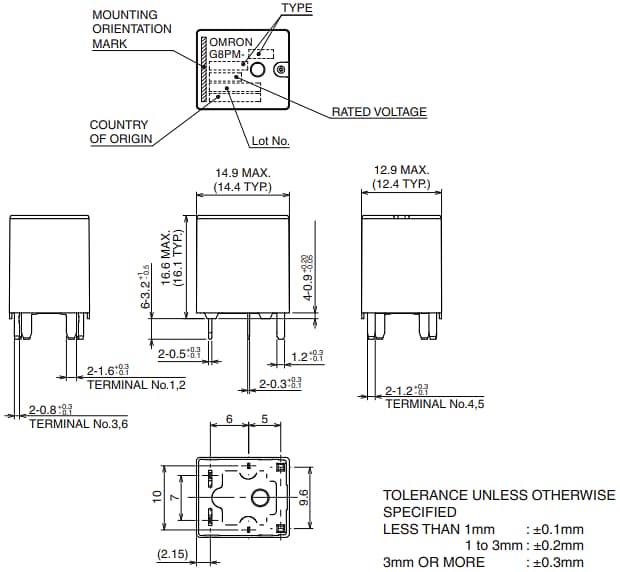 Omron Electronics G8PM大功率PCB继电器