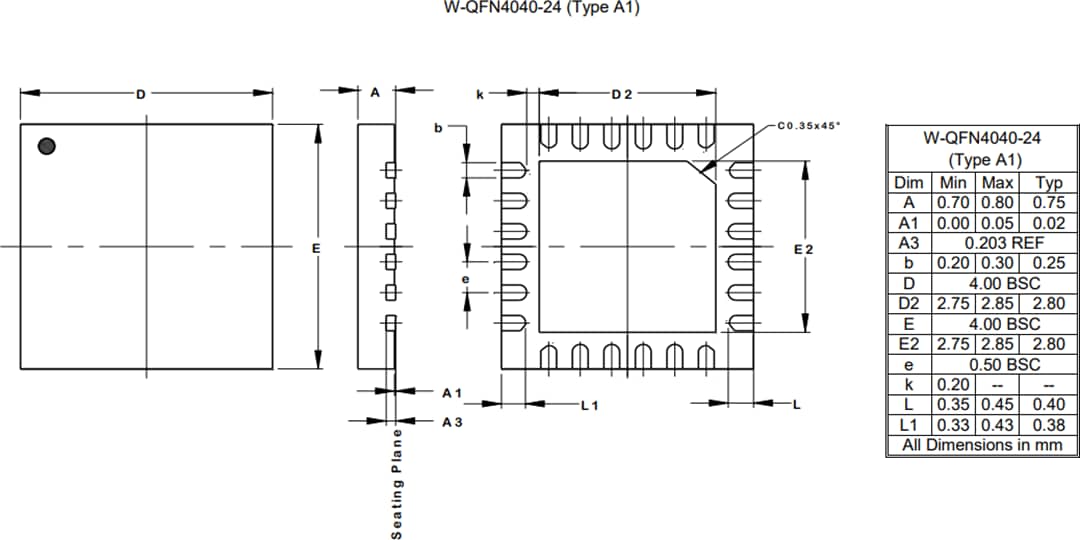 机械图纸 - Diodes Incorporated AP33772 USB Type-C™ PD接收器控制器