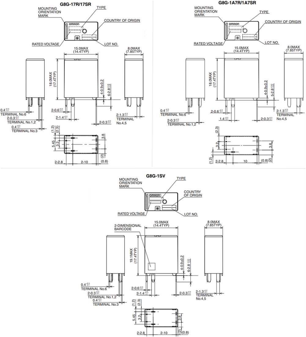 Omron Electronics G8G汽车用PCB继电器
