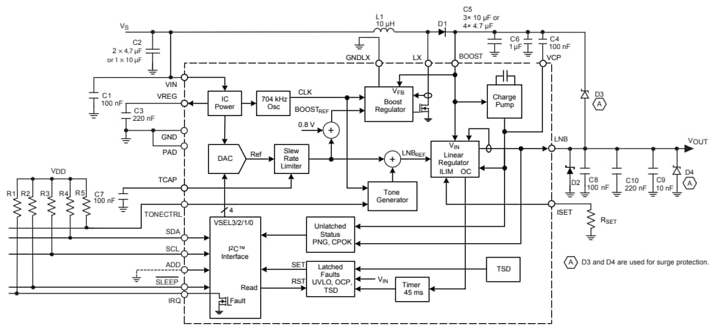 Block Diagram - Allegro MicroSystems ARG81300 Supply & Control Voltage Regulator