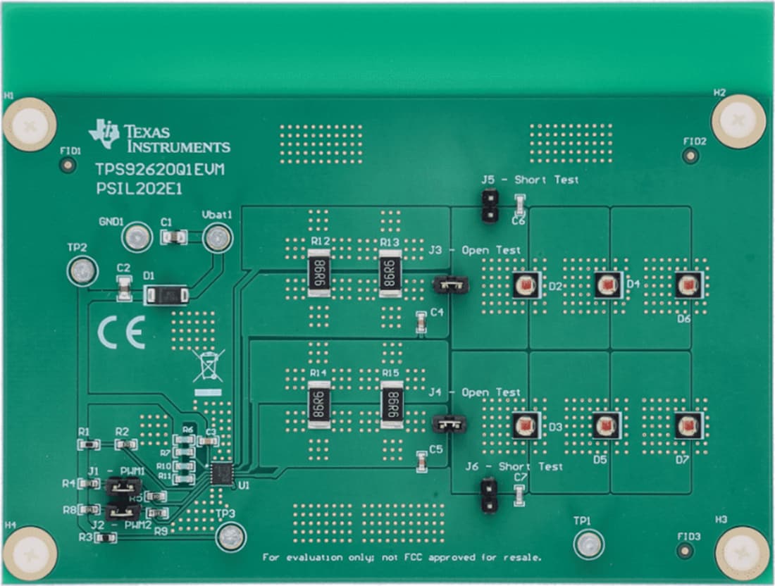 机械图纸 - Texas Instruments TPS92620Q1EVM驱动器评估模块