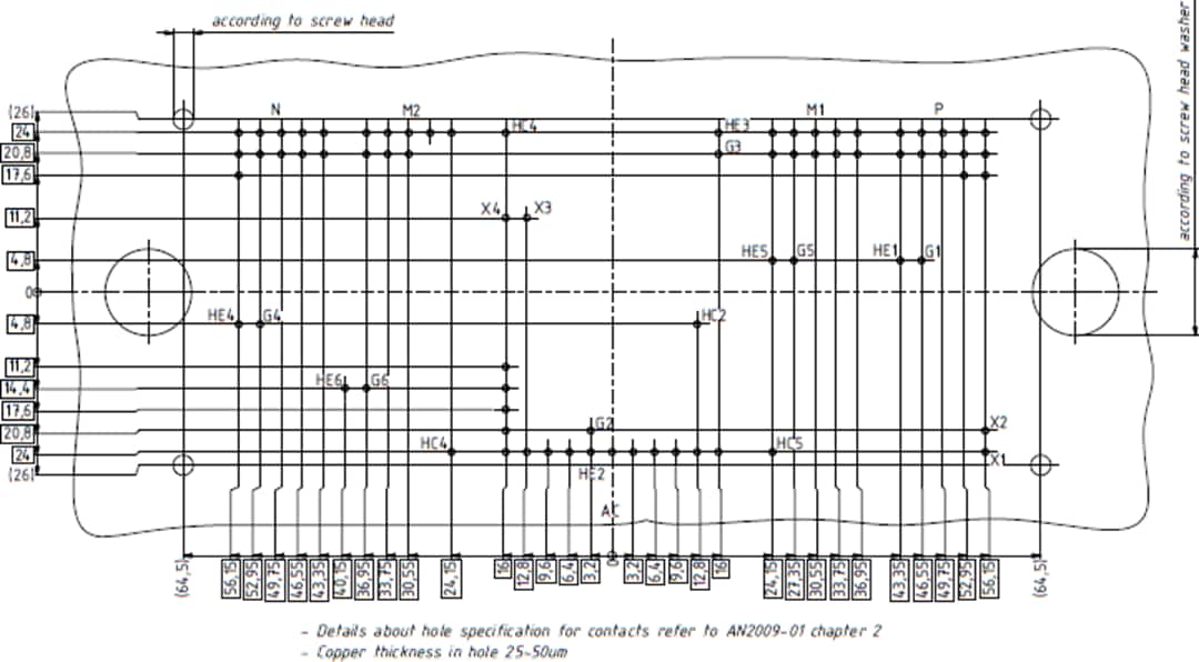 机械图纸 - Infineon Technologies F3L600R10W4S7F_C22 EasyPACK™ IGBT模块