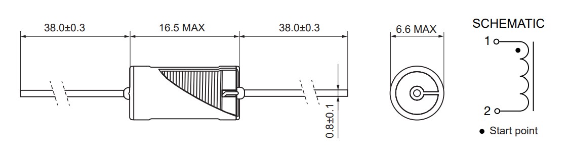 机械图纸 - Signal Transformer / Bel SFAPI固定轴向功率电感器