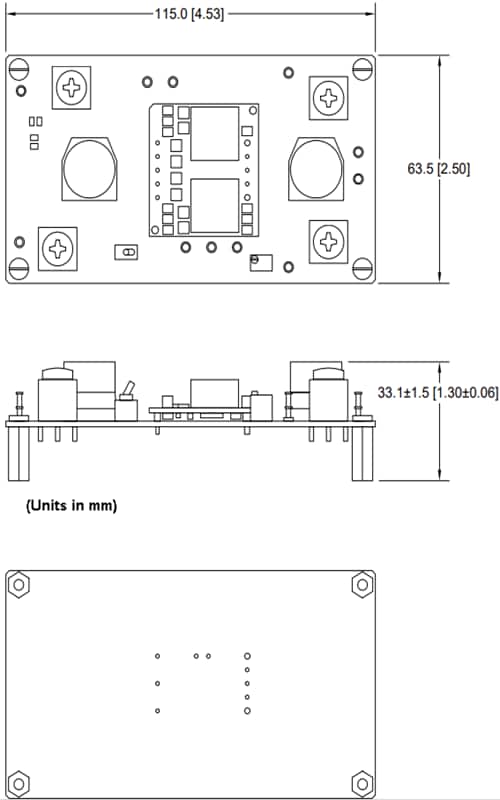 机械图纸 - TDK-Lambda i7AxA-C01-EVK-S1 评估套件