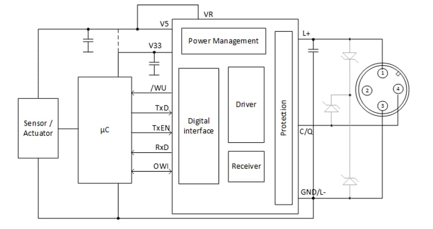 应用电路图 - Renesas Electronics RH4Z2501线路驱动器/电平转换器IC
