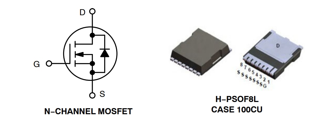 应用电路图 - onsemi NVBLS1D5N10MC N沟道PowerTrench® MOSFET