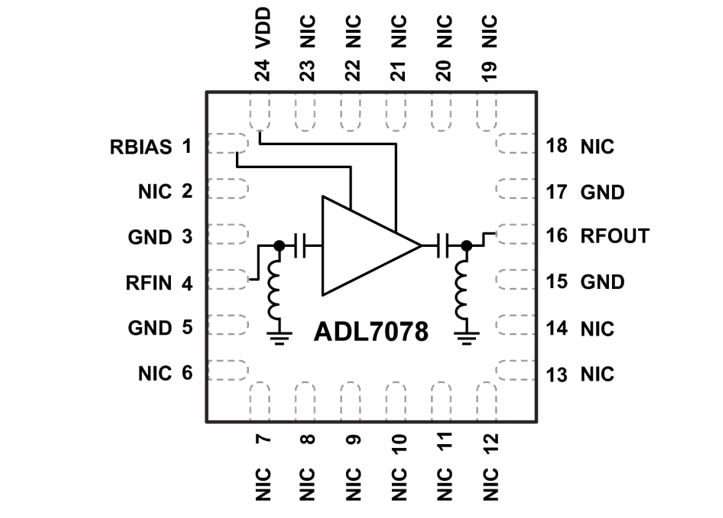 位置电路 - Analog Devices Inc. ADL7078低噪声放大器