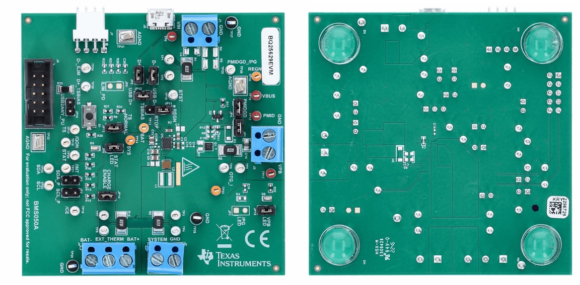 Texas Instruments bq25628EVM和bq25629EVM评估模块
