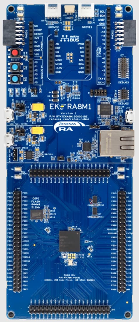 机械图纸 - Renesas Electronics EK-RA8M1 RA8M1评估套件