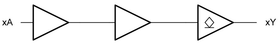 框图 - Texas Instruments SN74LV6T07/SN74LV6T07-Q1六通道开漏逆变器