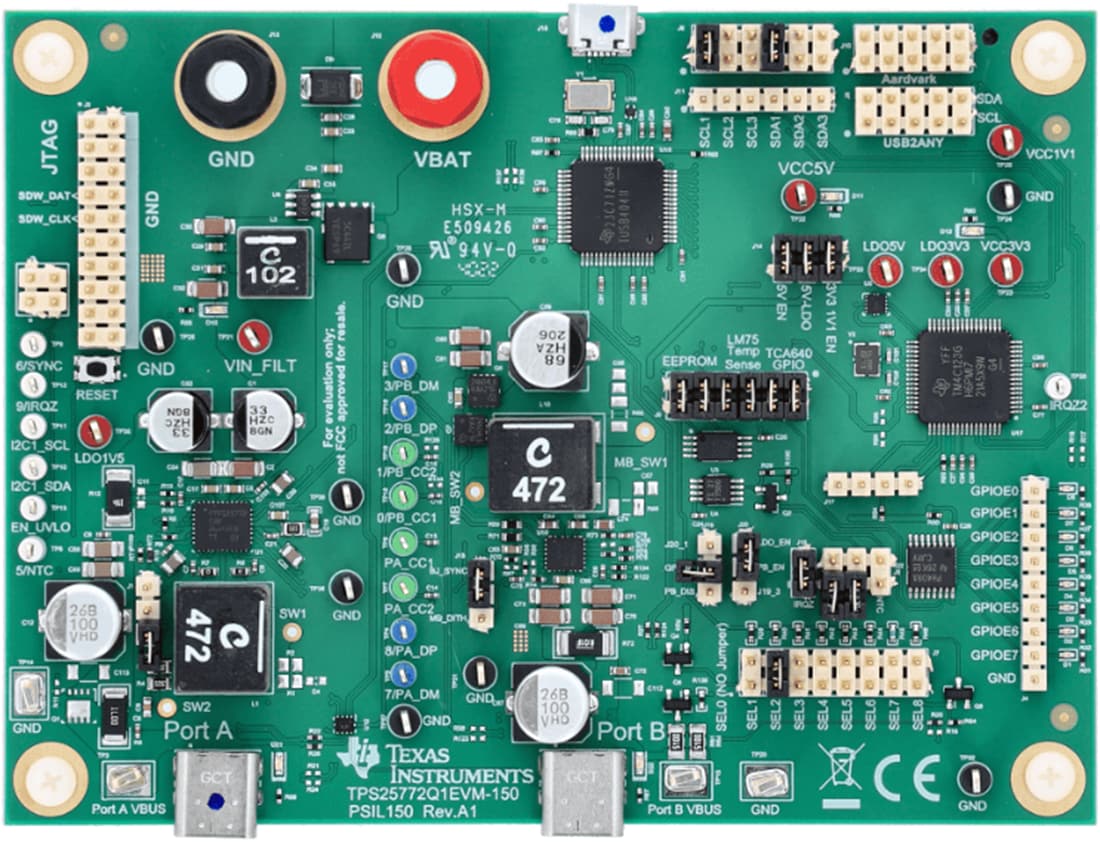 机械图纸 - Texas Instruments TPS25772Q1EVM-150电力输送评估模块