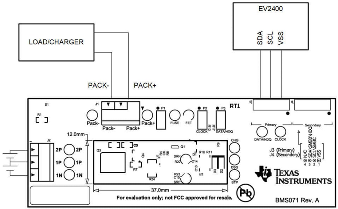 机械图纸 - Texas Instruments bq28Z620EVM-071电池电量测量仪表EVM