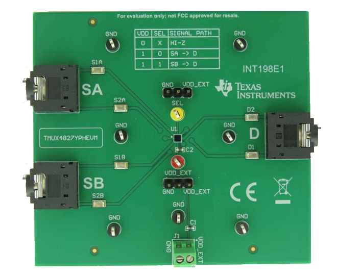 Texas Instruments TMUX4827YBHEVM评估模块