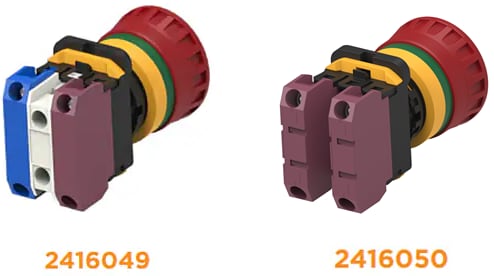 信息图 - TE Connectivity / Alcoswitch PBES22按钮22mm急停开关