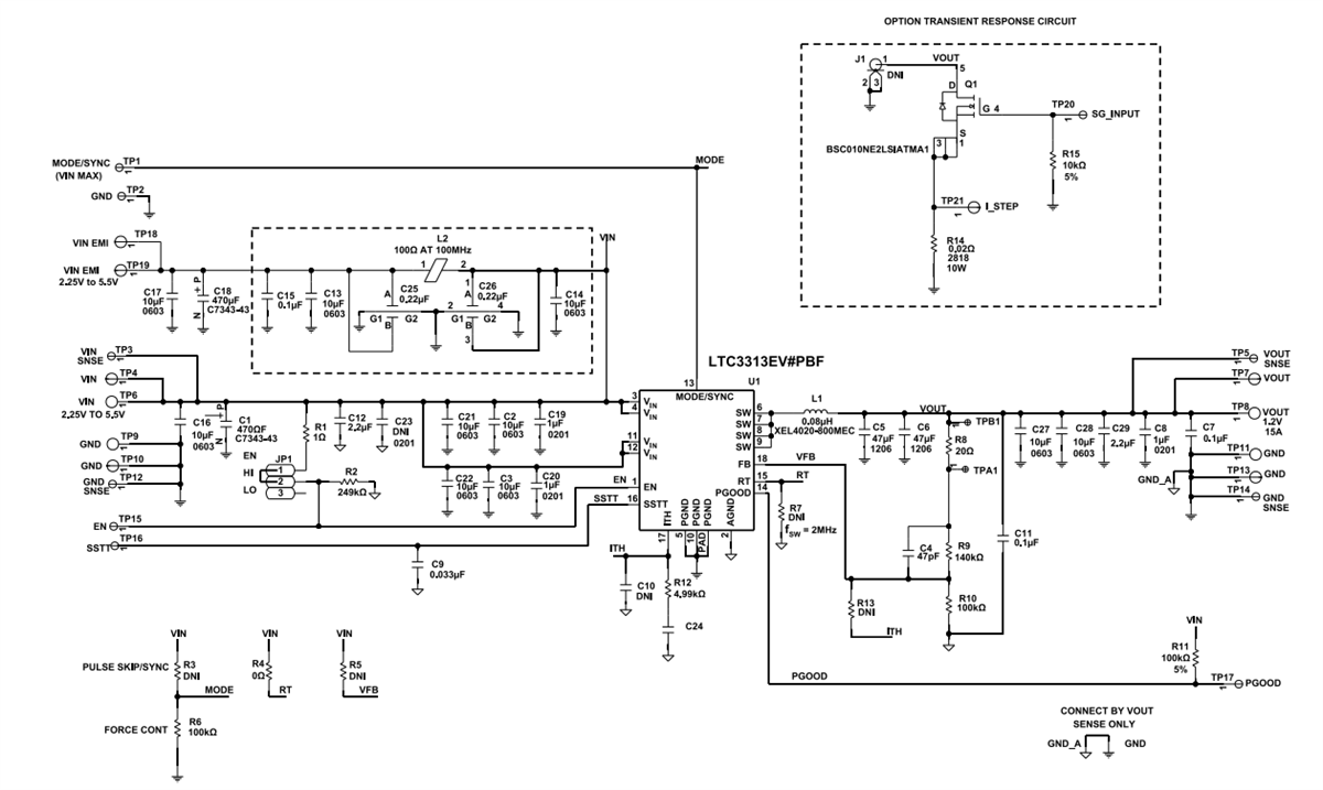 原理图 - Analog Devices Inc. EVAL-LTC3313EV-A-Z评估板