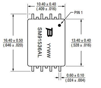 图表 - Bourns SM91536AL BMS信号变压器