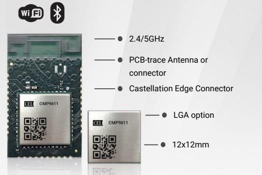 信息图 - CEL CMP961x Wi-Fi®和蓝牙模块