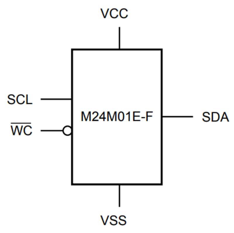应用电路图 - STMicroelectronics M24M01E-F 1Mb串行ILOCK总线EEPROM