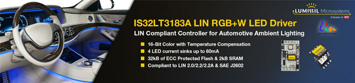 Lumissil IS32LT3183A LIN RGB LED Driver