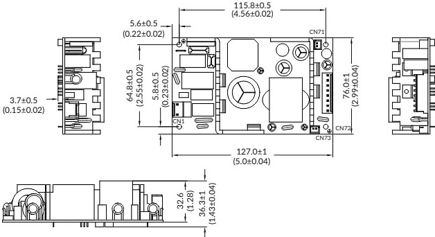 XP Power VFB150开放式框架150W AC-DC电源
