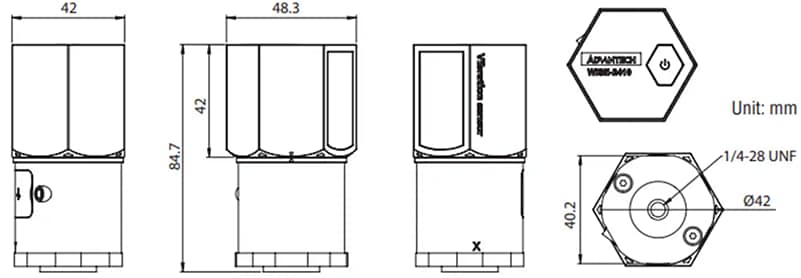 机械图纸 - Advantech WISE-2410SK-NA 入门套件
